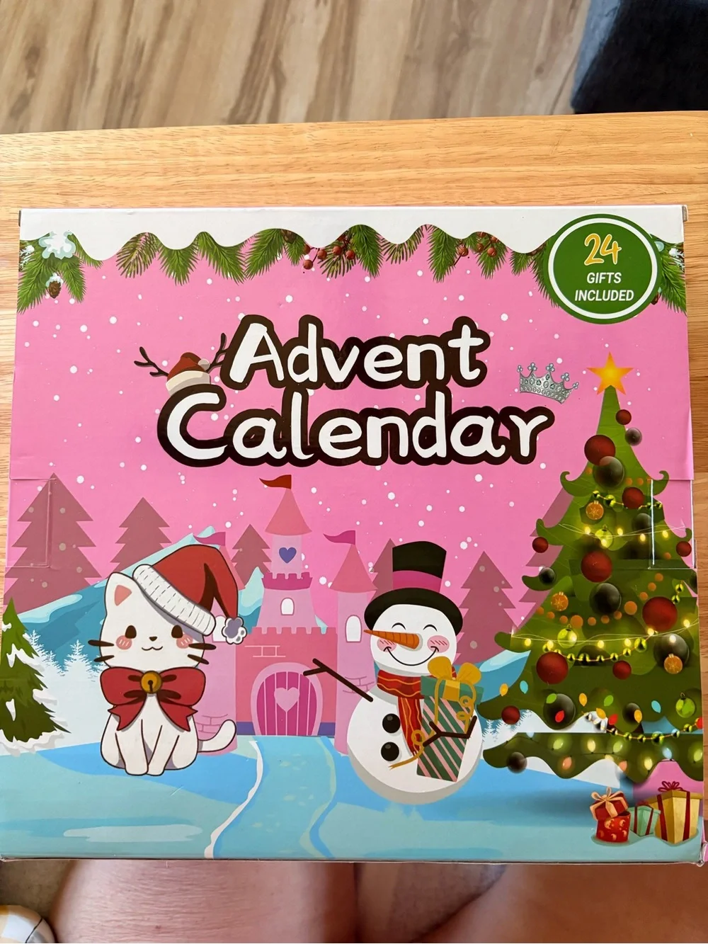 Advent Calendar - Pink Holiday Countdown with 24 Gifts